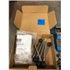 Image 1 : Drill press parts, 2 vises, assorted clamps