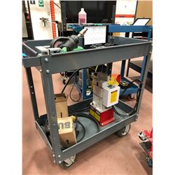 Burndy hydraulic crimper and cutter cart, c/w dies and extra fluid