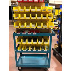 Rolling parts cart 30 x 18 x 63 includes contents