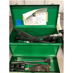 Greenlee 767 hydraulic hand pump cable bender, Greenlee 796 cable bender, conversion posters.