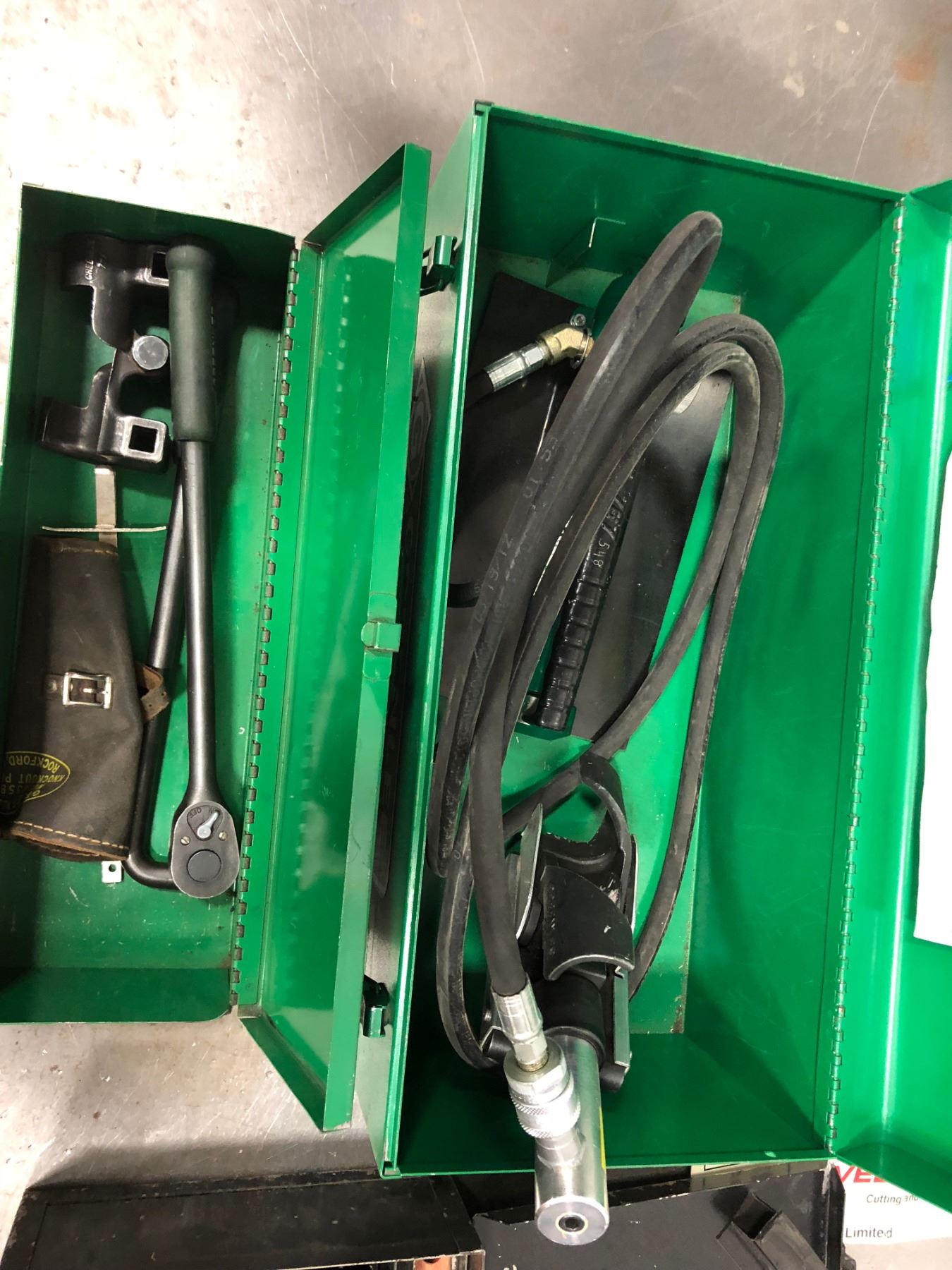 Greenlee 767 hydraulic hand pump cable bender, Greenlee 796 cable