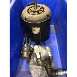 Drill press motor unknown condition, pulley, repair parts, belts