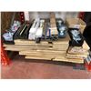 Image 1 : Assorted wood,  peg board, peg hooks, magnetic tool holders, socket holder sets, scrap pieces of MDF