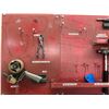 Image 3 : Tool board includes screwdrivers, nut drivers tape measures, hammer, tape gun, particle masks