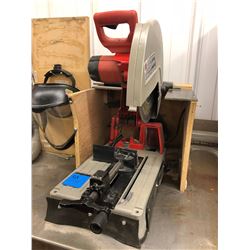 Milwaukee 14" abrasive cutoff machine part# 6180-20 c/w face shield and 2 spare wheels
