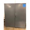 Image 1 : Steel cabinet 26 1/2" 12" x 30" c/w several various Lenox hole saws, 2 casters