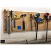 Image 1 : Assorted tools, files, clamps, combination square, hammers, dustpan