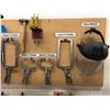 Image 2 : Assorted tools includes c clamps, face shield, combination squares, hammer