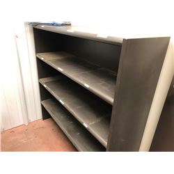 Brown wooden boot shelf 48" x 14" x 48" 4 shelfs