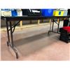 Image 1 : 6' x 30" x 29"  foldable wooden table, 36" x 24" x 26" (table only)