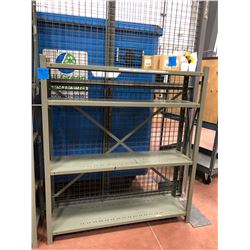 Steel shelving 35" x 18" x 50 3 shelves, 35" x 15" x 76" 6 shelves, 48" x 12" x 56" 4 shelves