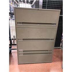 Dark grey office file cabinet 36" x 18" x 53"