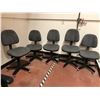 Image 1 : Office chair blue pattern adjustable qty 4