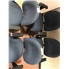 Image 4 : Office chair blue pattern adjustable qty 4, one chair has stains