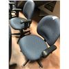 Image 2 : Office chair blue pattern adjustable qty 4, wear & tear