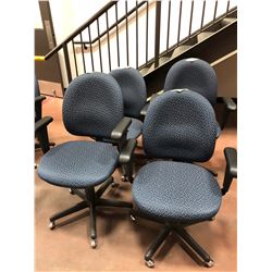 Office chair blue pattern adjustable qty 4