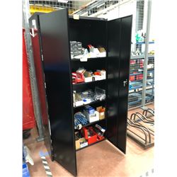 Black steel cabinet 36" x 18" x 72" (contents in separate lot)