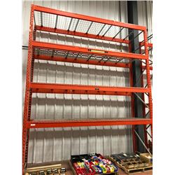 Orange Pallet racking 1 section 4 shelves (shelving only)
