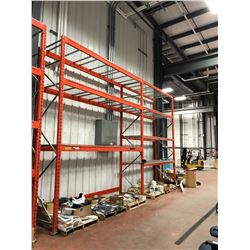 Orange Pallet racking 2 section 7 shelves (shelving only)