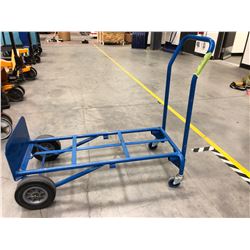 Blue horizontal hand truck