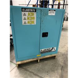Justrite ACID & Corrosive cabinet 43" x 18" x 44 1/2" 2 shelfs