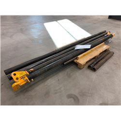 Tandemloc 3" pipe end eye cap qty 4, 14000 lbs. capacity, 3 1/2" pipe @ 36", 106", 130" 2 of each