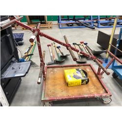 Steel rolling wire cart comes floortrak cable cover