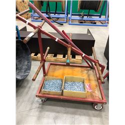 Steel rolling wire cart, comes with 2 boxes 1/2" self tapping screws