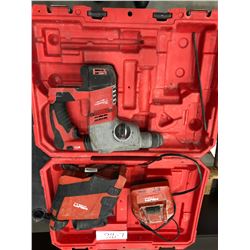 Milwaukee M18 hammer drill no battery, Hilti dust removal system comes with charger no battery