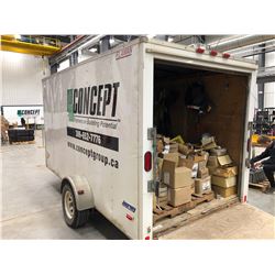14' Electrified Pace American, Journey Trailer, side door, drop deck, including all contents (numero