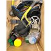 Image 2 : Crate of Various Tools, Fish Tape, Recharge Battery, Chargers, Sledge Hammer, Work Belts, Saws, Lock