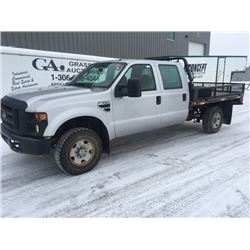 2008 Grey Ford 350 crewcab, V10 Triton,modified flat deck, 15659 km, 4x4, 6.4L Gas Engine, automatic