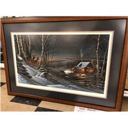 Terry Redlin - "Evening With Friends", 9084/19500 limited edition print, 32x18 image, 30x42 framed