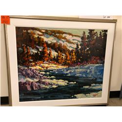 Ken Gillespe - "Winter on the Elbow", Oil on Canvas, 30x36, 39x44 framed