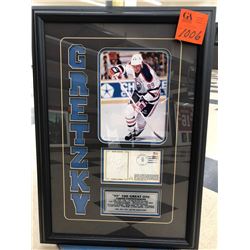 "99 the Great One", Autographed, Certificate of Authenticity Stamp, 27x19