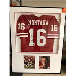 Joe Montana Autographed Jersey and Photos, Holograms from Joe's personal collection & NFL, 35x45