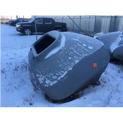 Unused approx 100 bushel heavy wall poly tank (ideal for livestock pellet/grain feeder