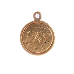 1850 $1 Gold Love Token