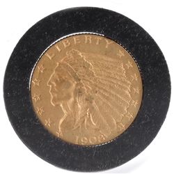 1908 $2 1/2 Gold Indian Head Coin XF