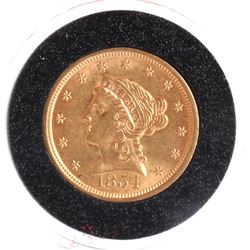 1854 $2 1/2 Gold Liberty Head Coin