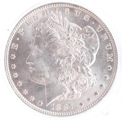 1887 Morgan Dollar, M.S. 64