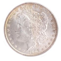 1887 Morgan Dollar, M.S. 66