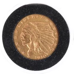 1910 $2 1/2 Gold Indian Head, X.F.