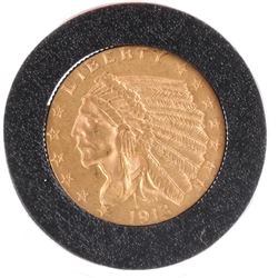 1913 $2 1/2 Gold Indian Head, X.F.