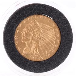 1913 $2 1/2 Gold Indian Head, A.U.
