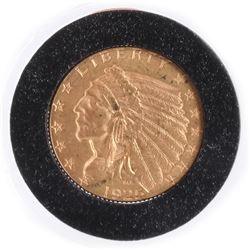 1925-D $2 1/2 Gold Indian Head, A.U.
