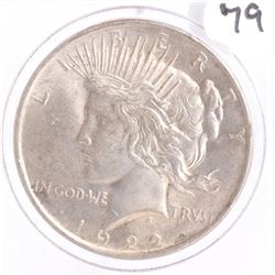 1922 Peace Dollar, B.U.