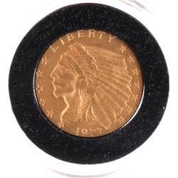 1927 $2 1/2 Gold Indian Head, A.U.