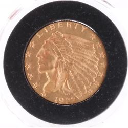 1927 $2 1/2 Gold Indian Head, A.U.