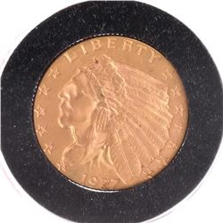 1927 $2 1/2 Gold Indian Head, A.U.